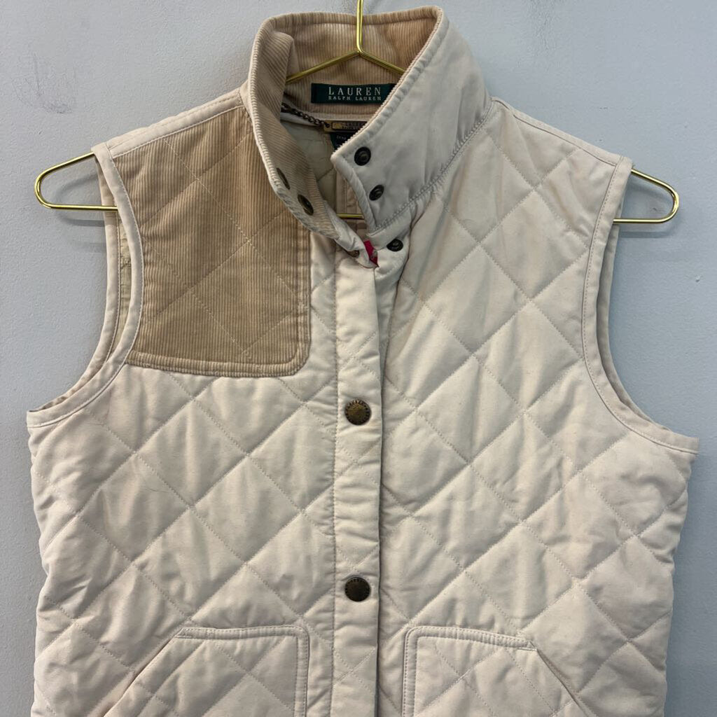 Ralph Lauren Quilted Snap Front Vest Extra Small