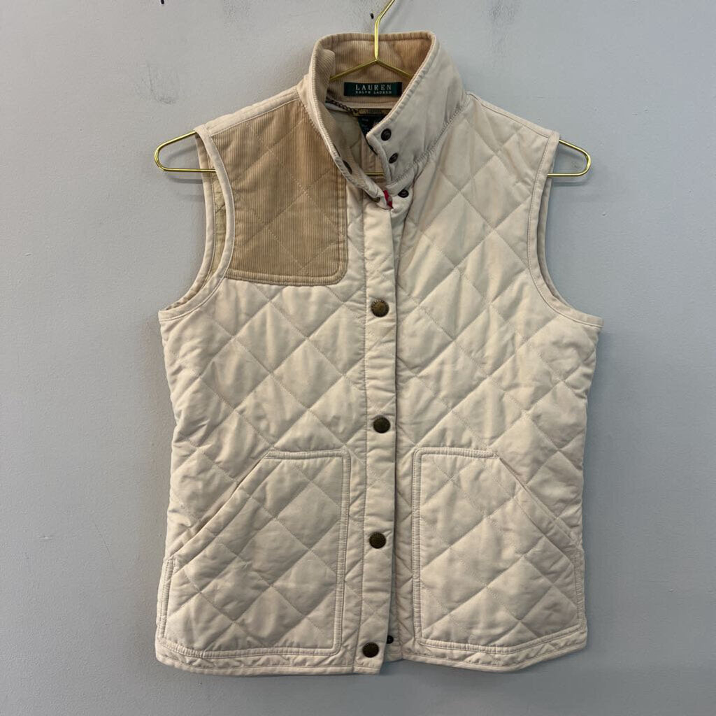 Ralph Lauren Quilted Snap Front Vest Extra Small