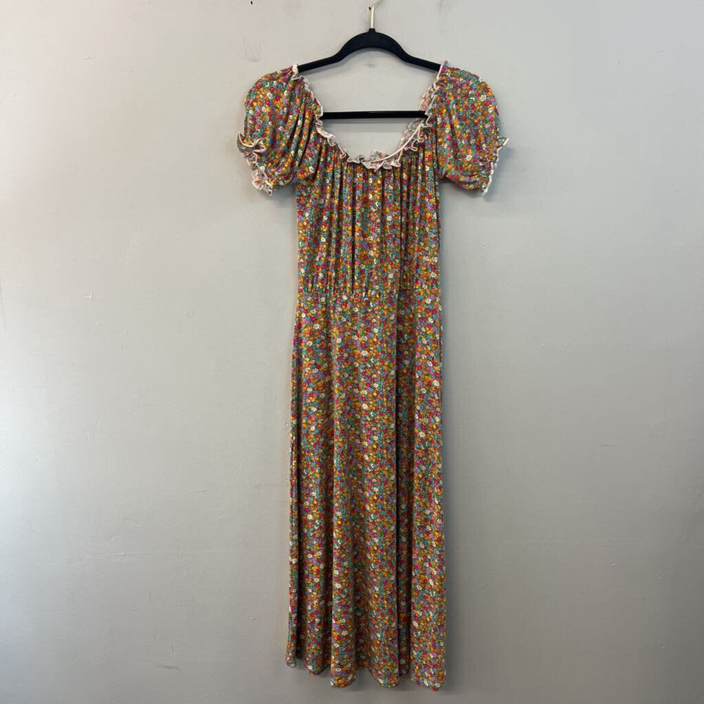 Compania Fantastica Stretchy Floral Midi Dress Small