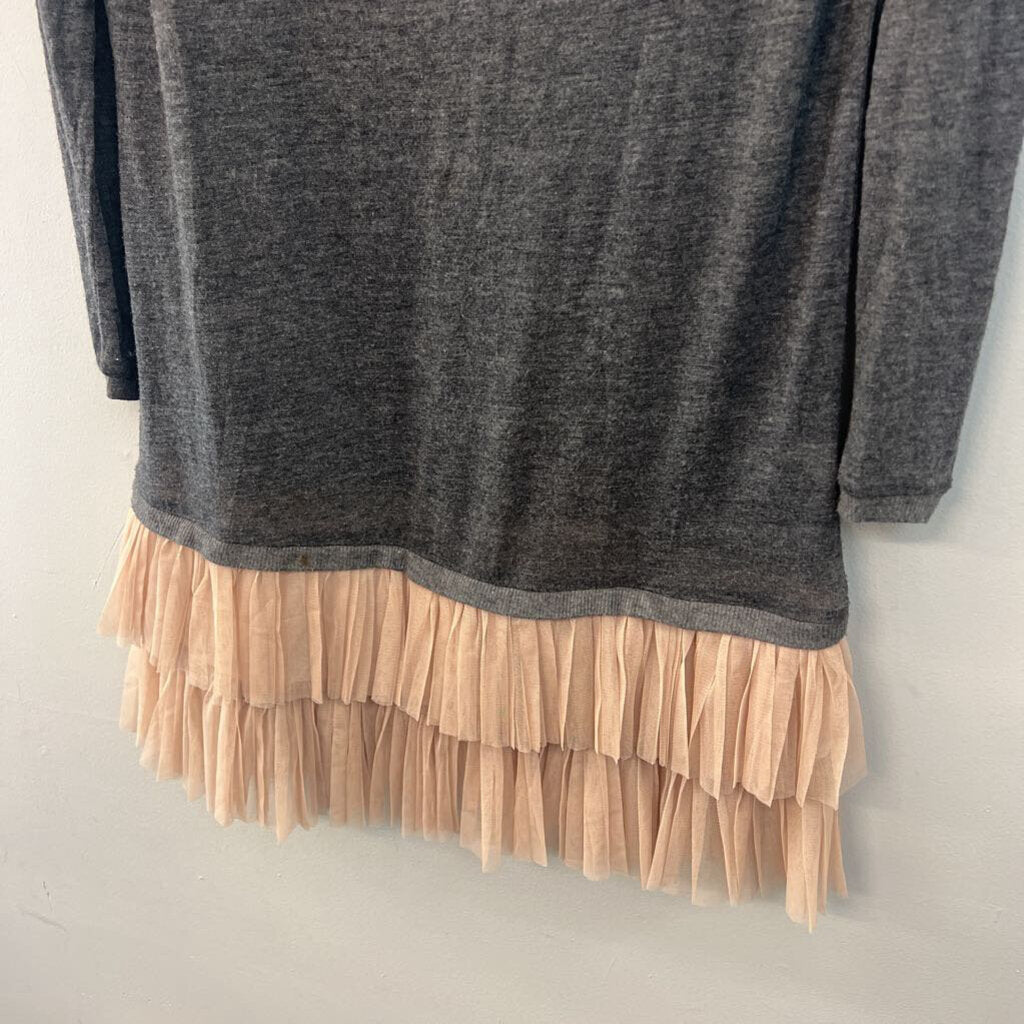 Theme Long Sleeve Tulle Hem Dress Large