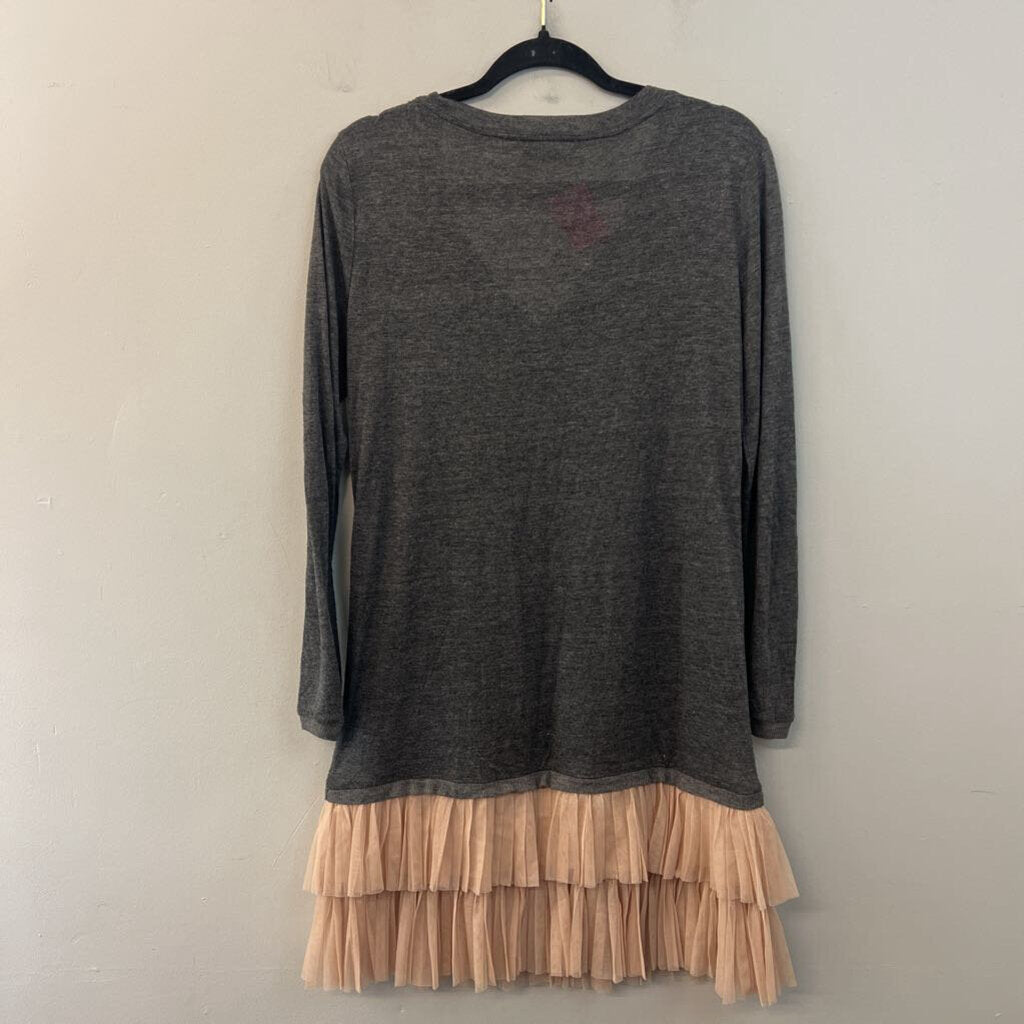 Theme Long Sleeve Tulle Hem Dress Large