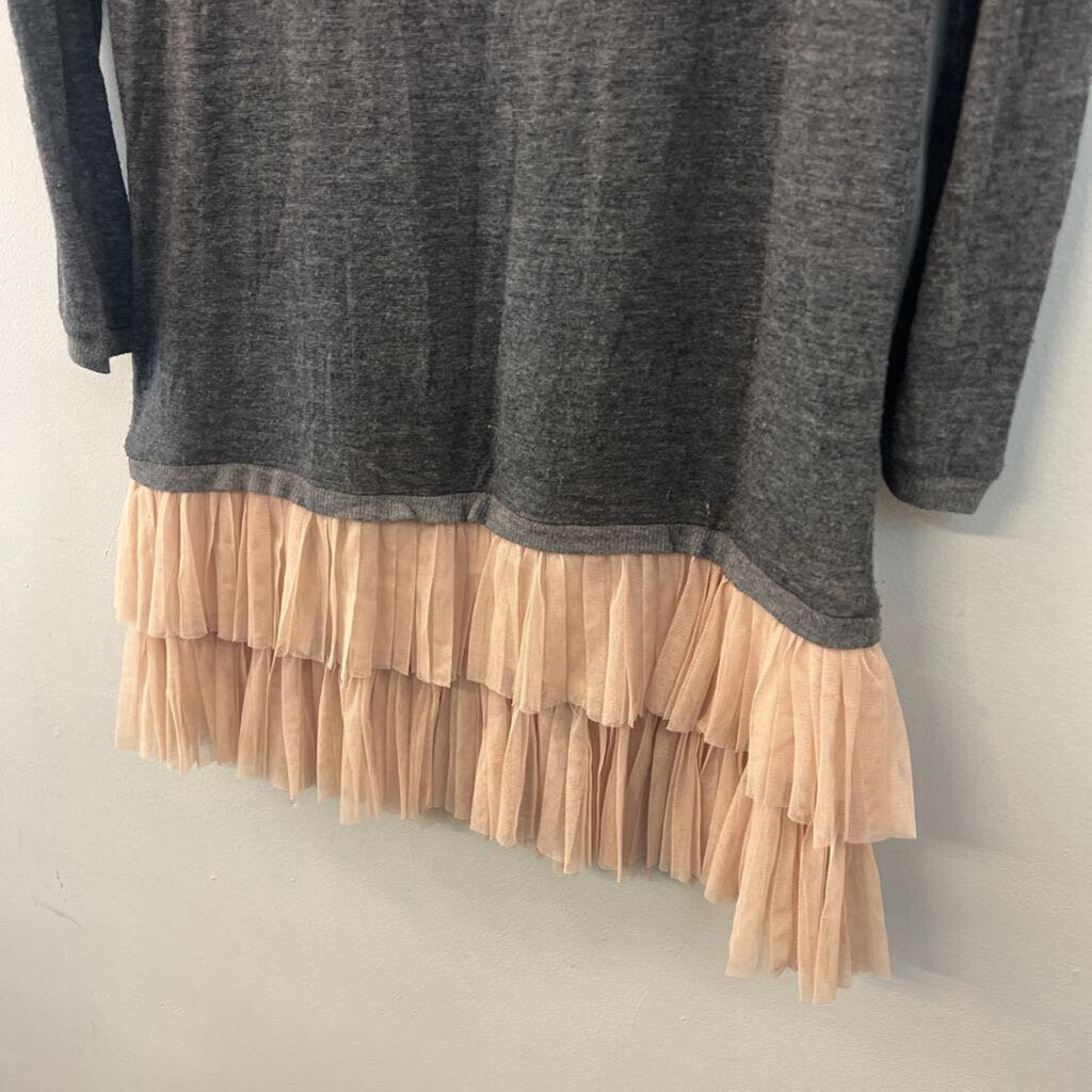 Theme Long Sleeve Tulle Hem Dress Large