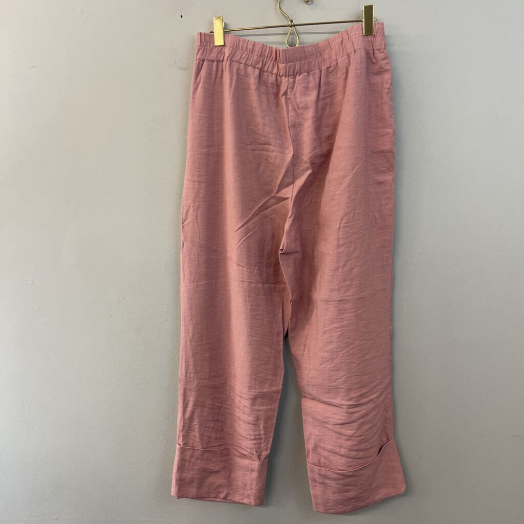 Zara Cuffed Hem Pull On Pants Medium