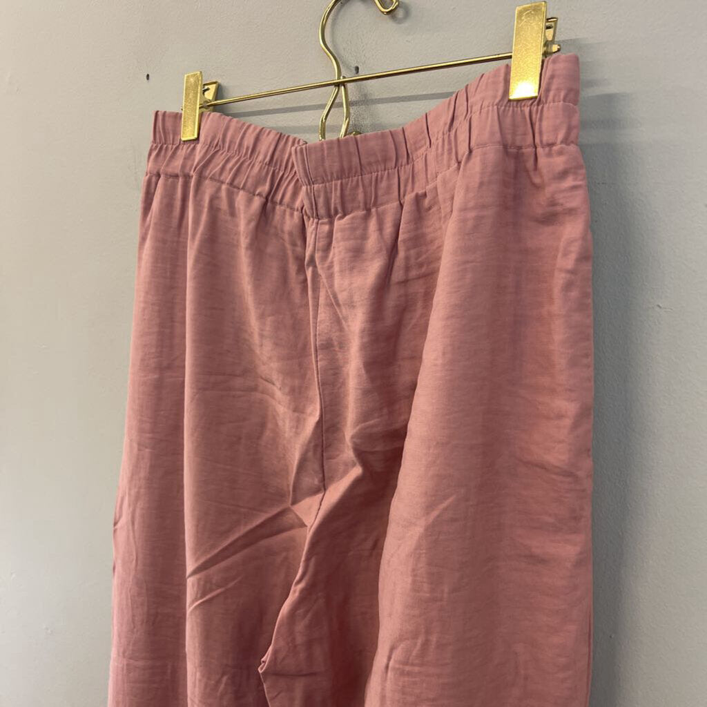 Zara Cuffed Hem Pull On Pants Medium