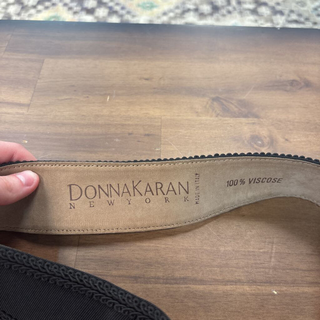Donna Karan Black Grosgrain Belt Medium