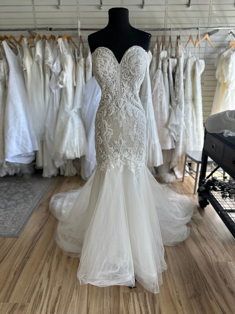 Allure Bridal 9953 Strapless Glitter Wedding Gown 16