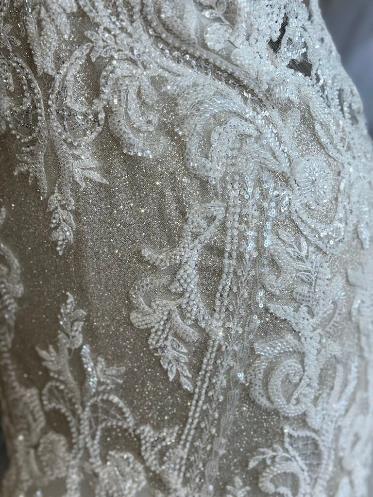 Allure Bridal 9953 Strapless Glitter Wedding Gown 16