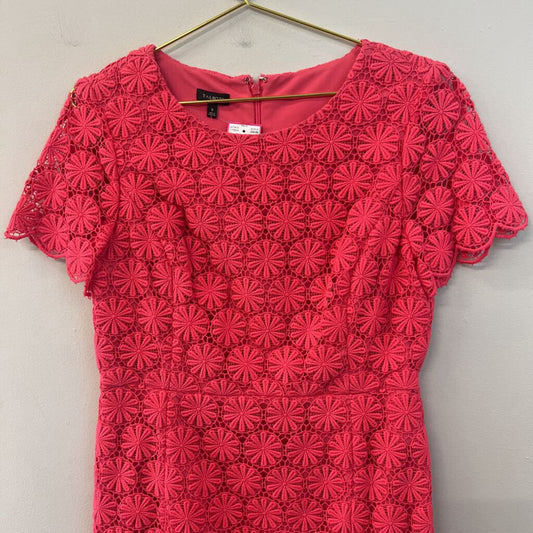 Talbots Pink Heavy Lace Short Sleeve Dress 8