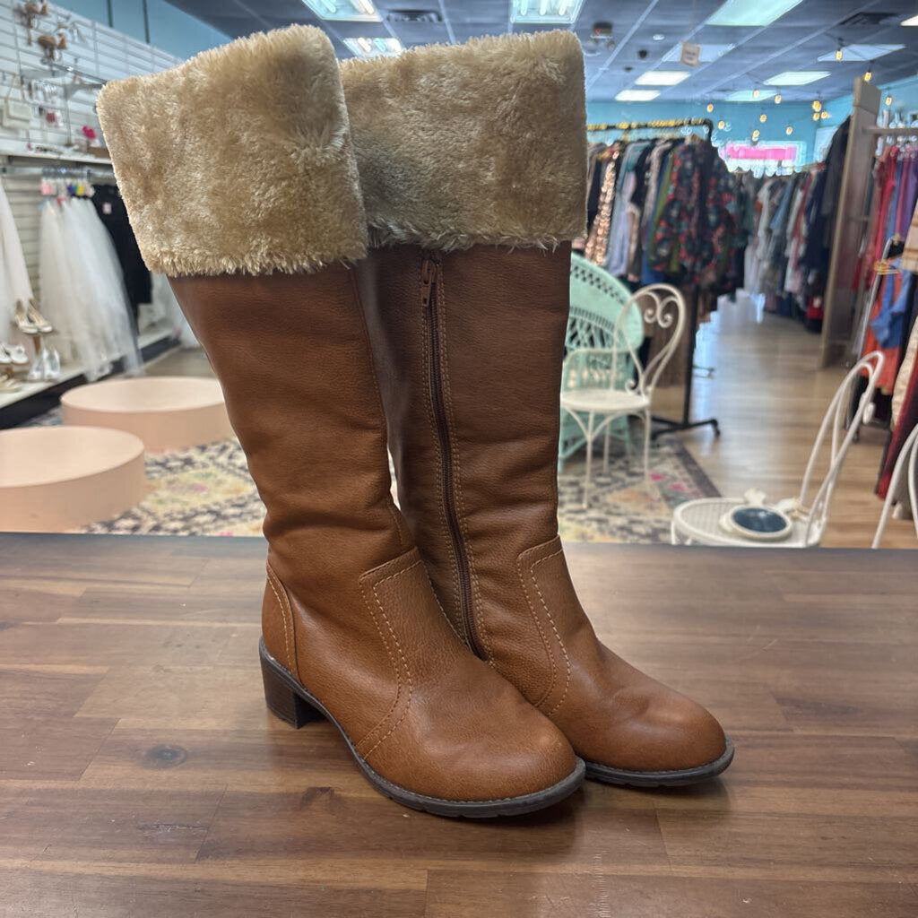 Softspots Brown Leather Soft Top Tall Boots 7