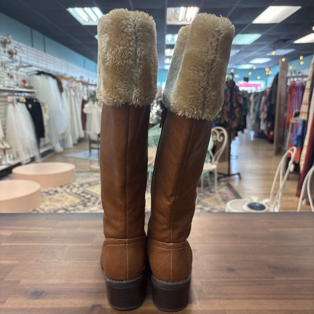 Softspots Brown Leather Soft Top Tall Boots 7