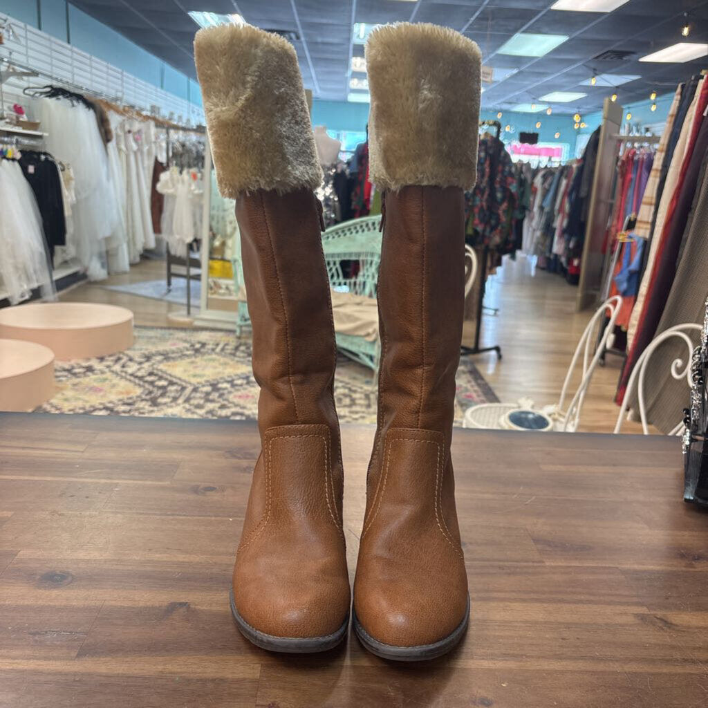 Softspots Brown Leather Soft Top Tall Boots 7