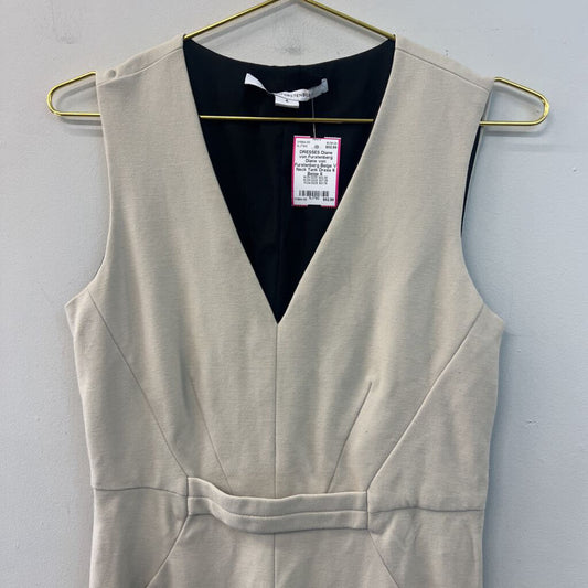 Diane von Furstenberg Beige V Neck Tank Dress 6