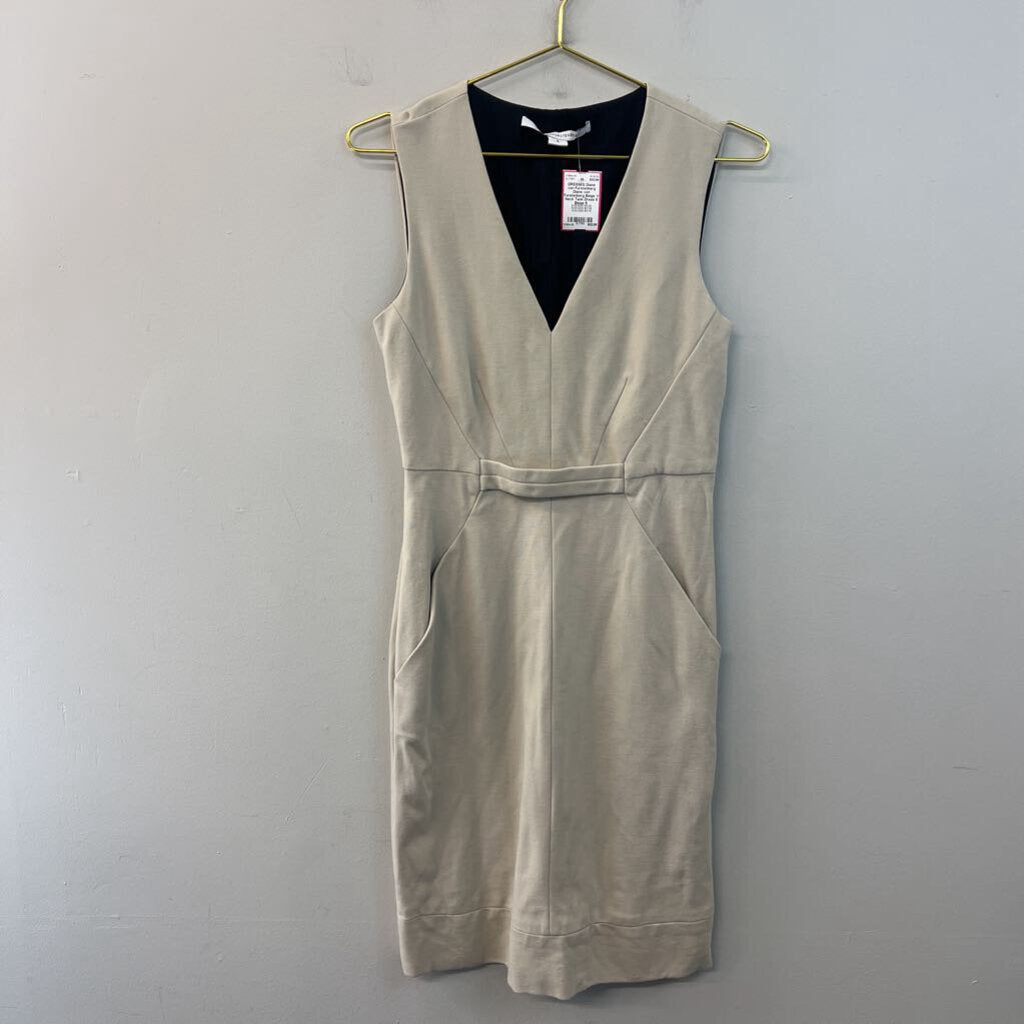 Diane von Furstenberg Beige V Neck Tank Dress 6