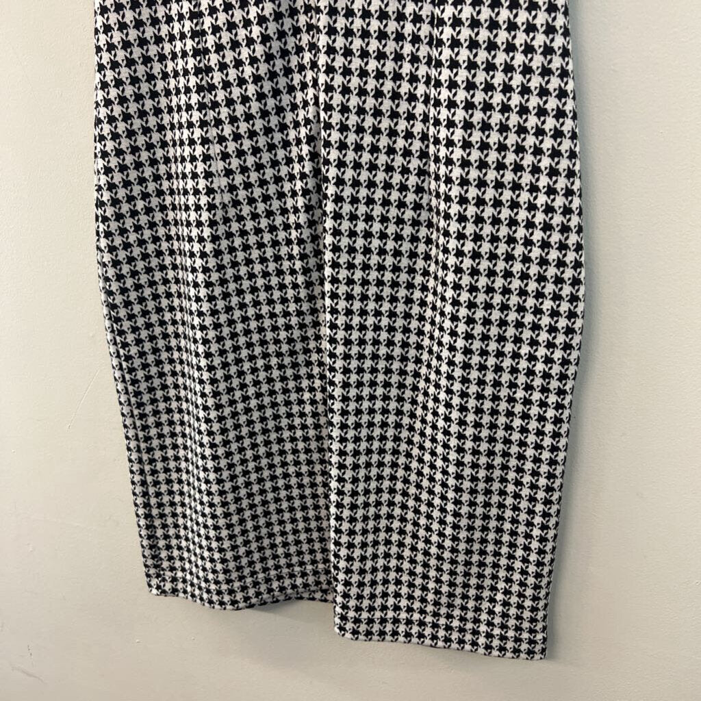 Lands End Black/ White Houndstooth Sleeveless Dress 4