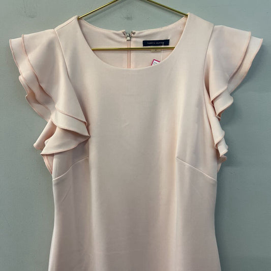 Tommy Hilfiger Blush Pink Short Ruffle Sleeve Dress 8