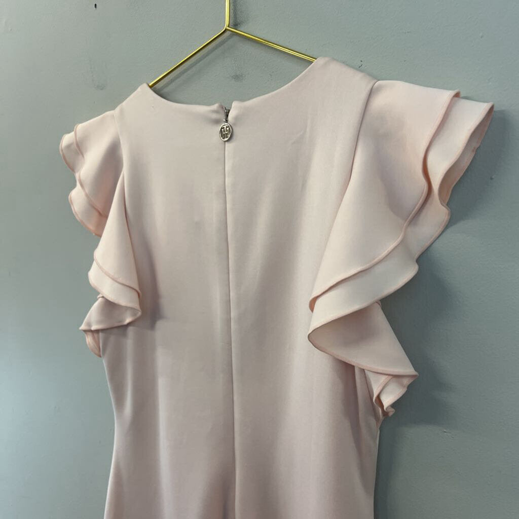 Tommy Hilfiger Blush Pink Short Ruffle Sleeve Dress 8