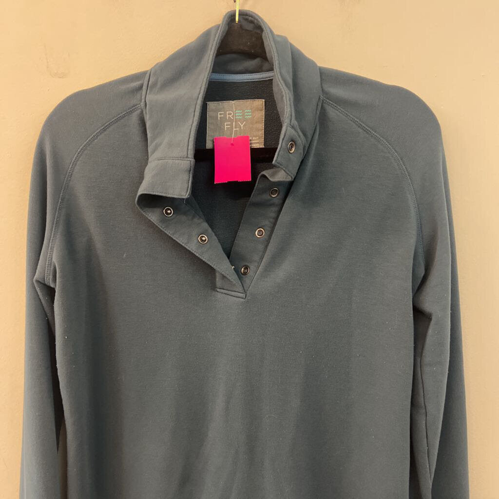 Free Fly Teal Soft Long Sleeve Pullover Medium