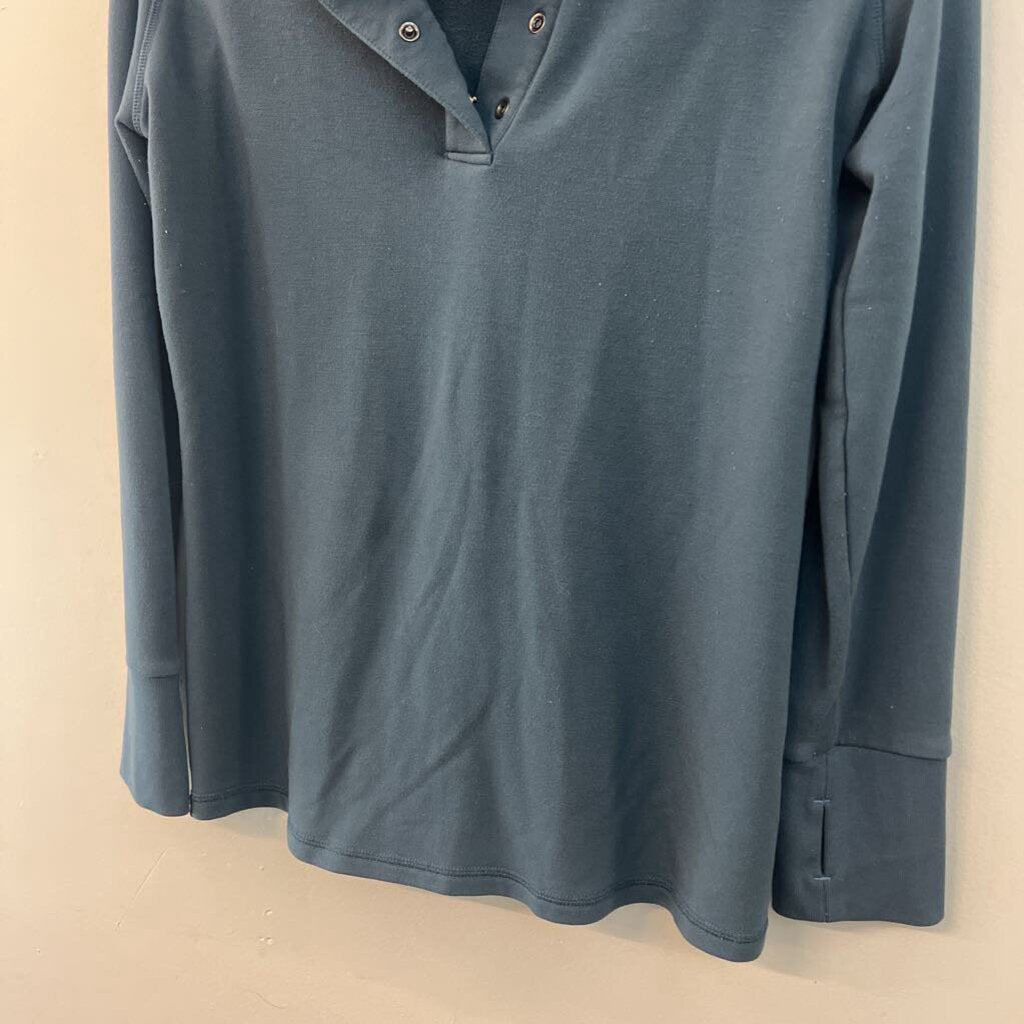 Free Fly Teal Soft Long Sleeve Pullover Medium