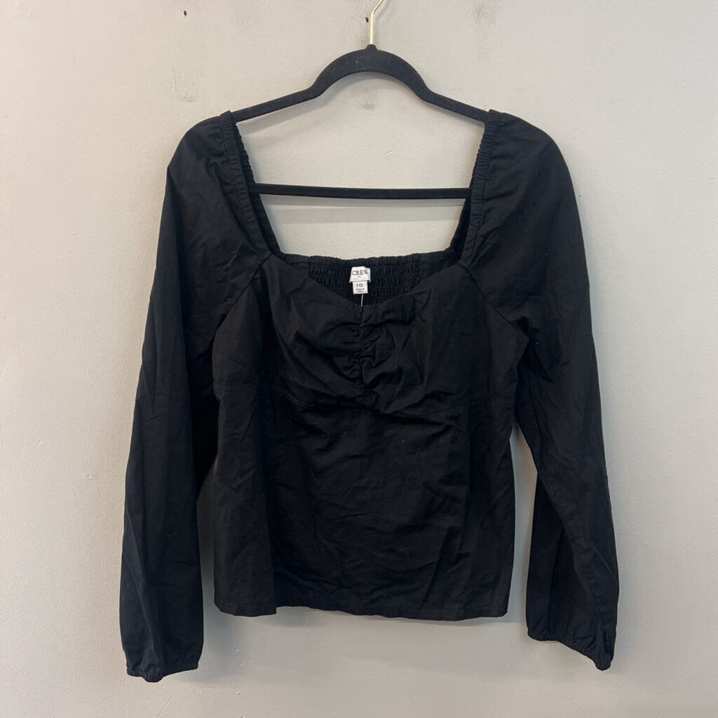 J Crew Black Long Sleeve Top 10