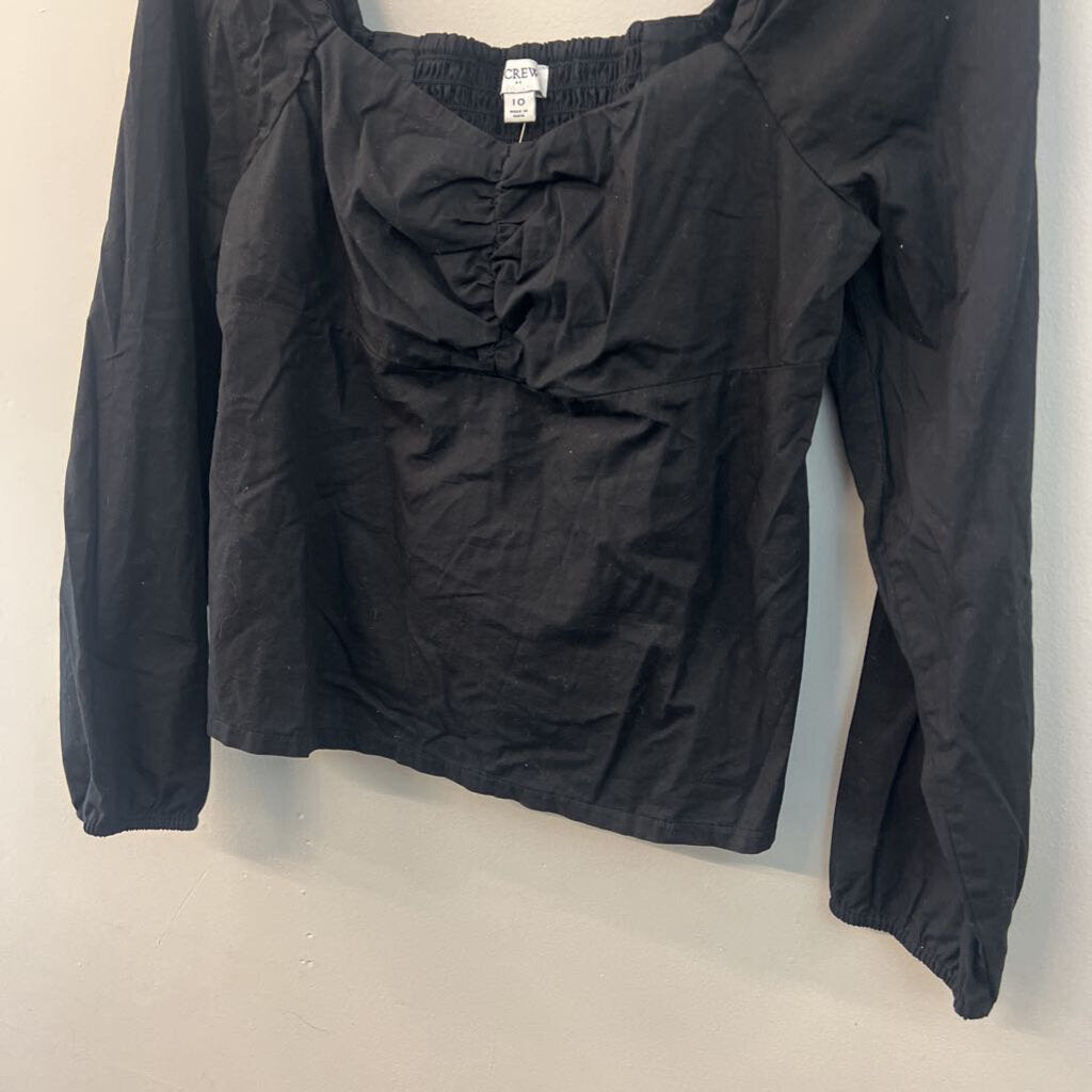 J Crew Black Long Sleeve Top 10