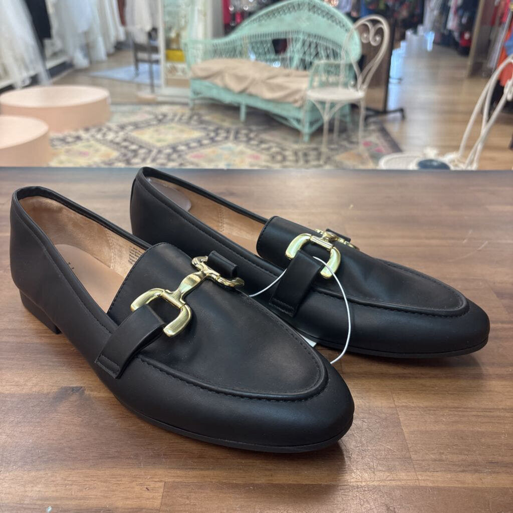 A New Day Black/ Gold Loafers 11