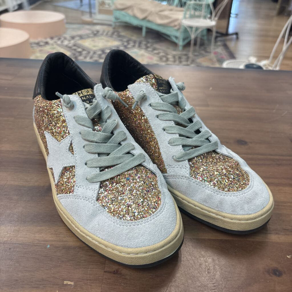 Vintage Havana Kristen Glitter Lace Up Sneakers 10