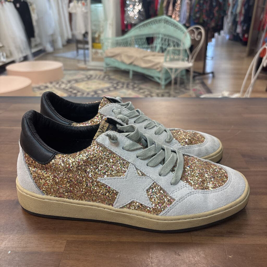 Vintage Havana Kristen Glitter Lace Up Sneakers 10