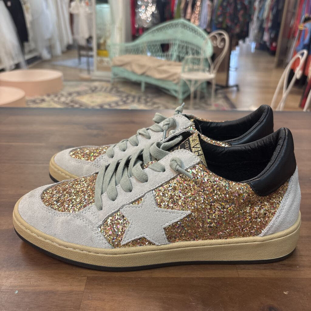 Vintage Havana Kristen Glitter Lace Up Sneakers 10