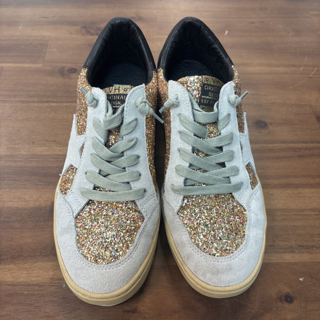 Vintage Havana Kristen Glitter Lace Up Sneakers 10