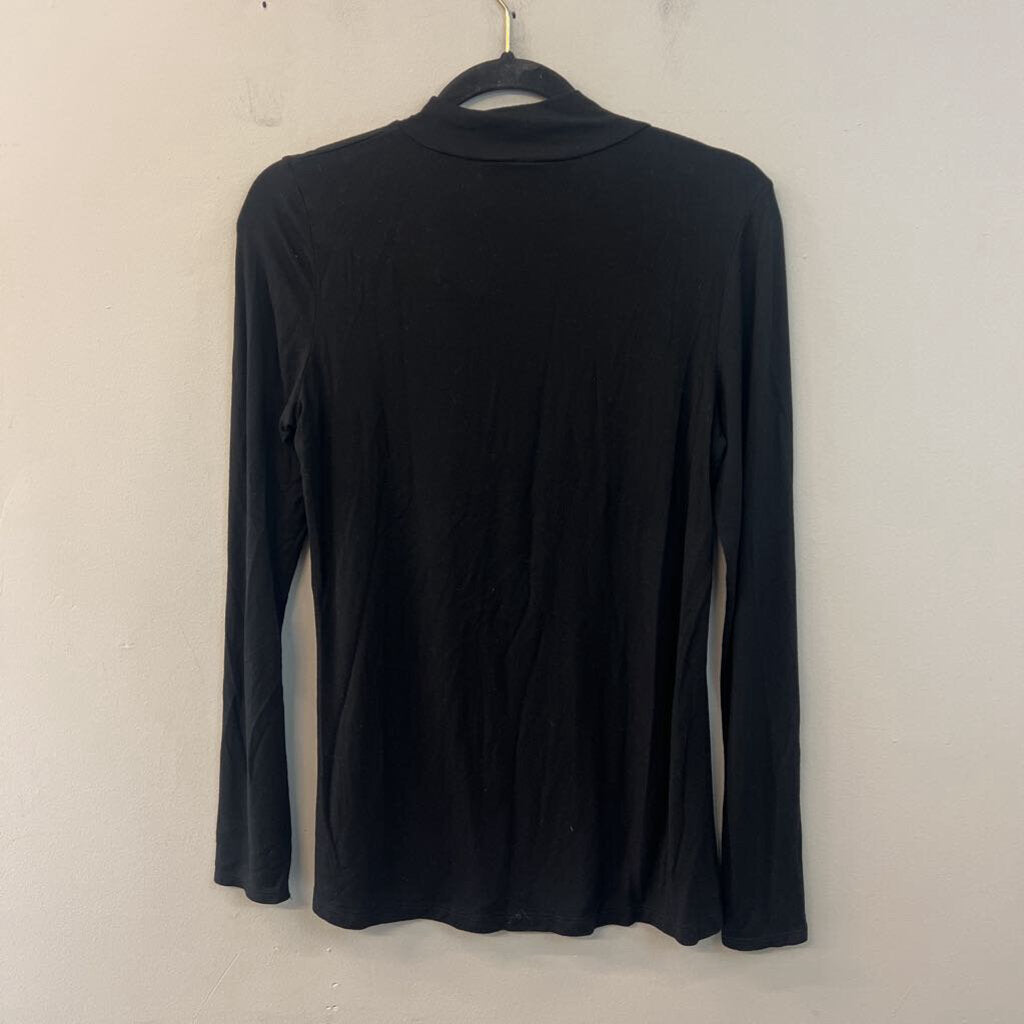 Jones and Co Black Long Sleeve Turtleneck Top Medium