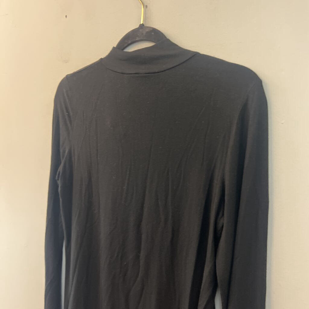 Jones and Co Black Long Sleeve Turtleneck Top Medium