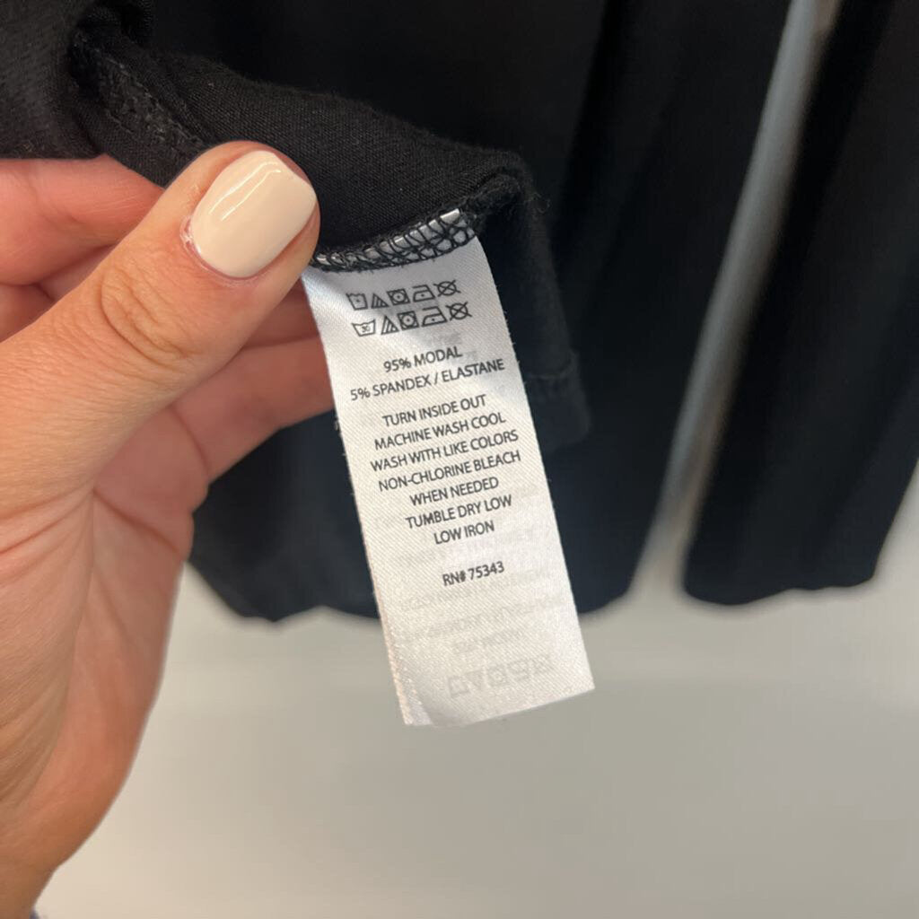 Jones and Co Black Long Sleeve Turtleneck Top Medium