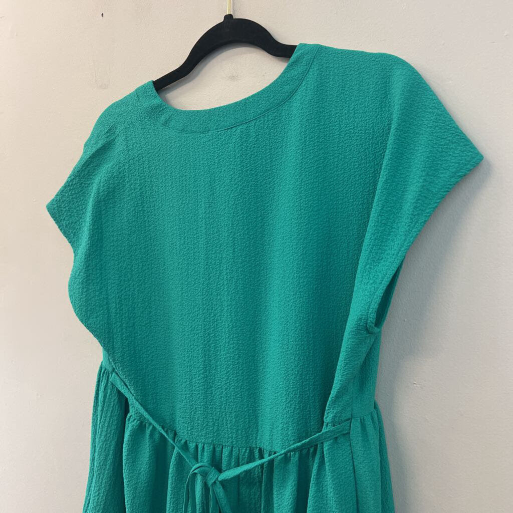 Calvin Klein Green Textured Short Sleeve Dress 6