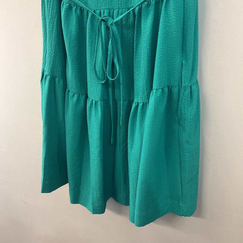Calvin Klein Green Textured Short Sleeve Dress 6