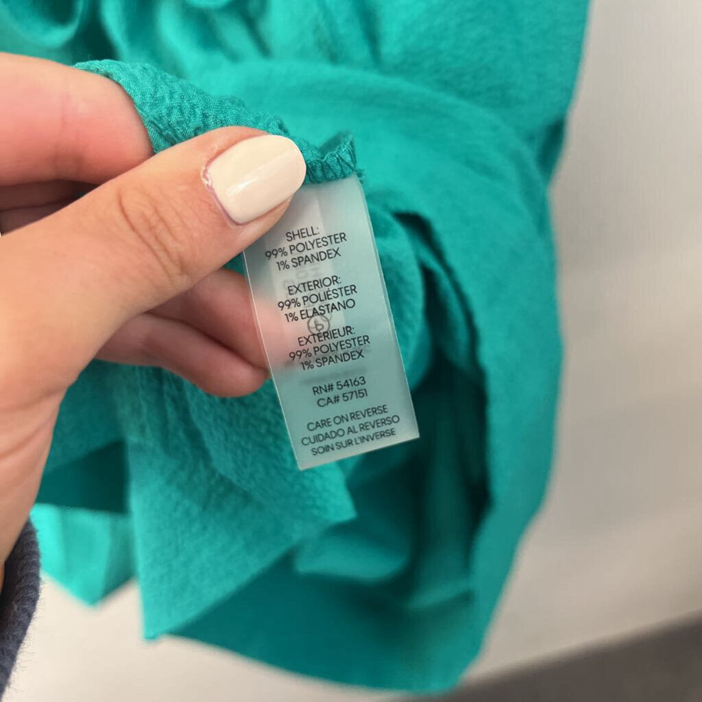 Calvin Klein Green Textured Short Sleeve Dress 6