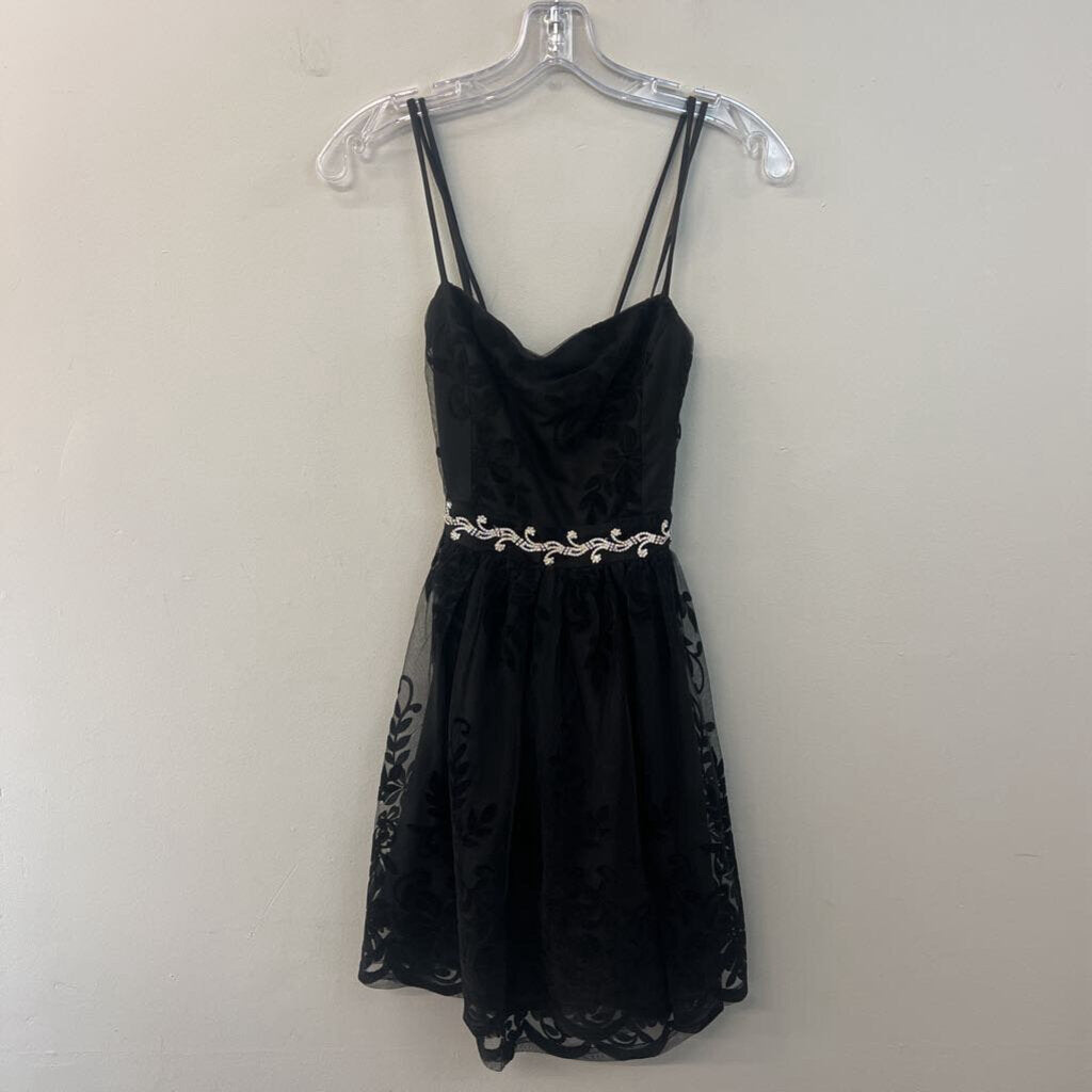 Windsor Burnout Lace Short Dress Small