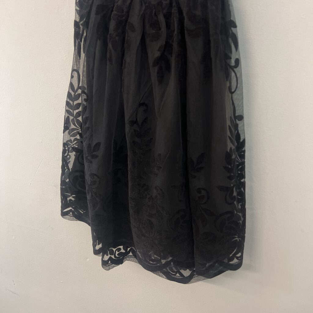 Windsor Burnout Lace Short Dress Small