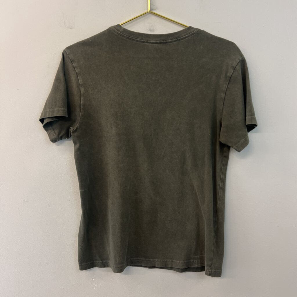 ACDC Grey Studded Short Sleeve Graphic Tee Extra Small