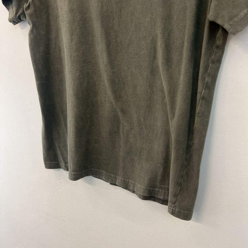 ACDC Grey Studded Short Sleeve Graphic Tee Extra Small