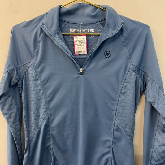 Ariat Tek Blue Long Sleeve Quarter Zip Pullover Small