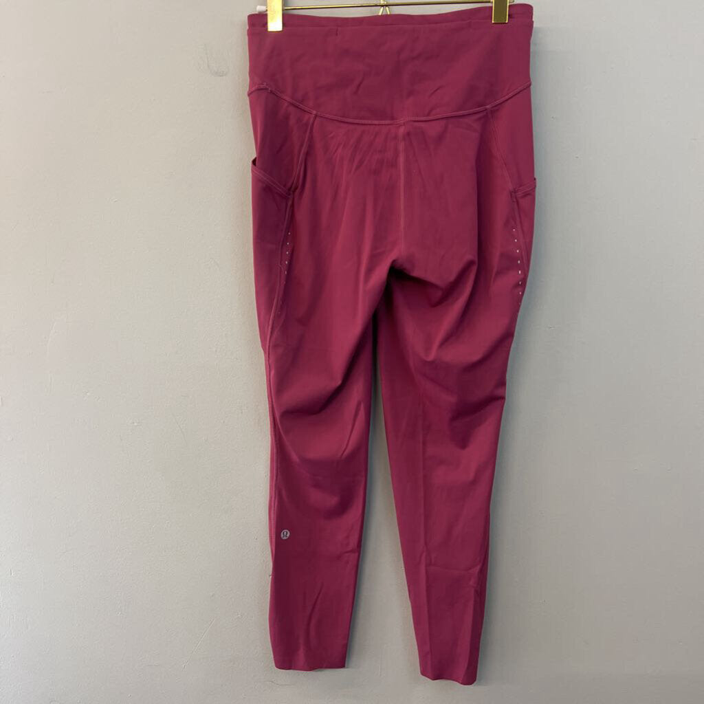 Lululemon Pink Cropped Athletic Leggings 8