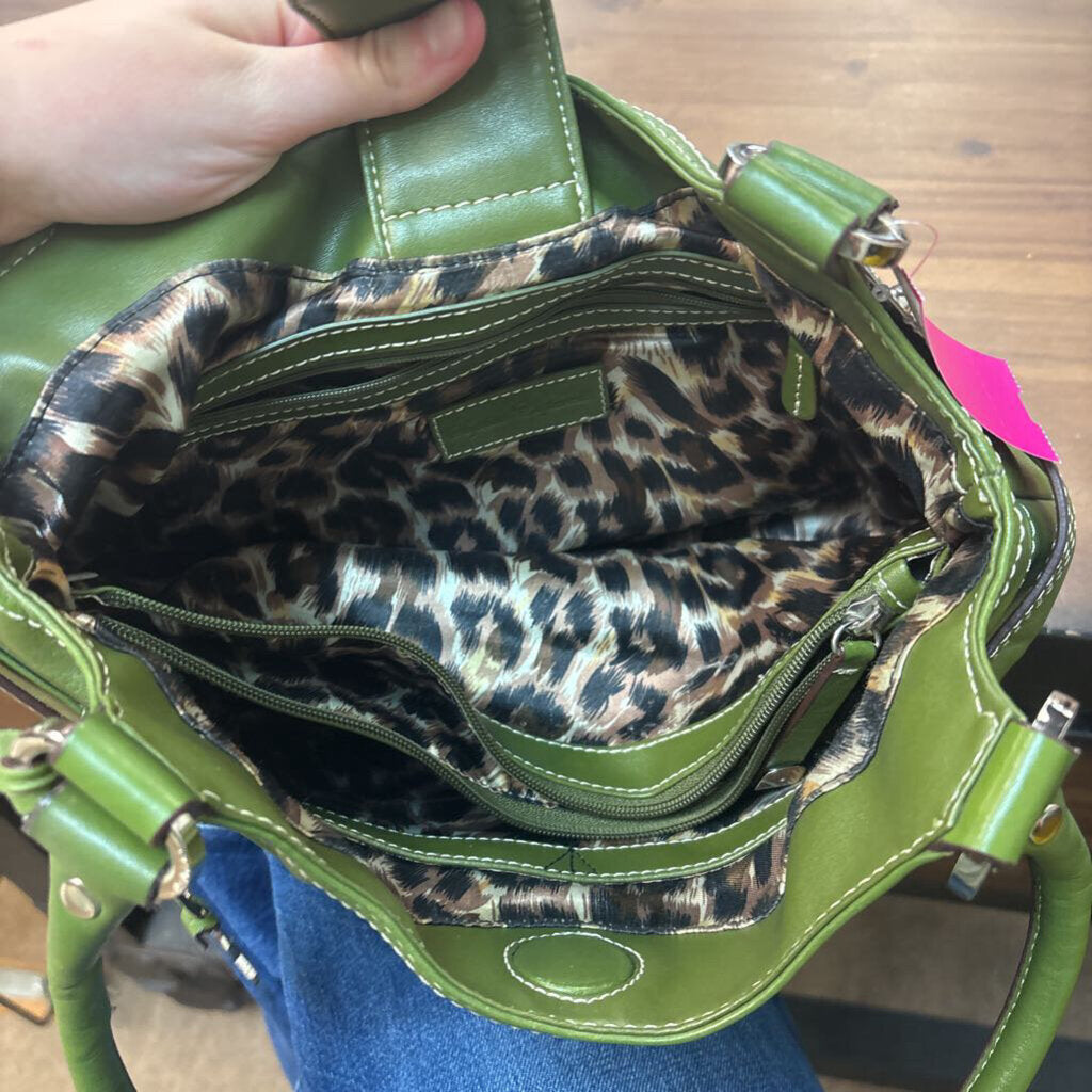 Sophie Caperelli Green Leather Shoulder Purse