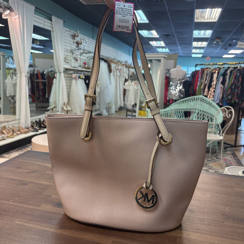 Michael Kors Blush Pink Leather Shoulder Purse