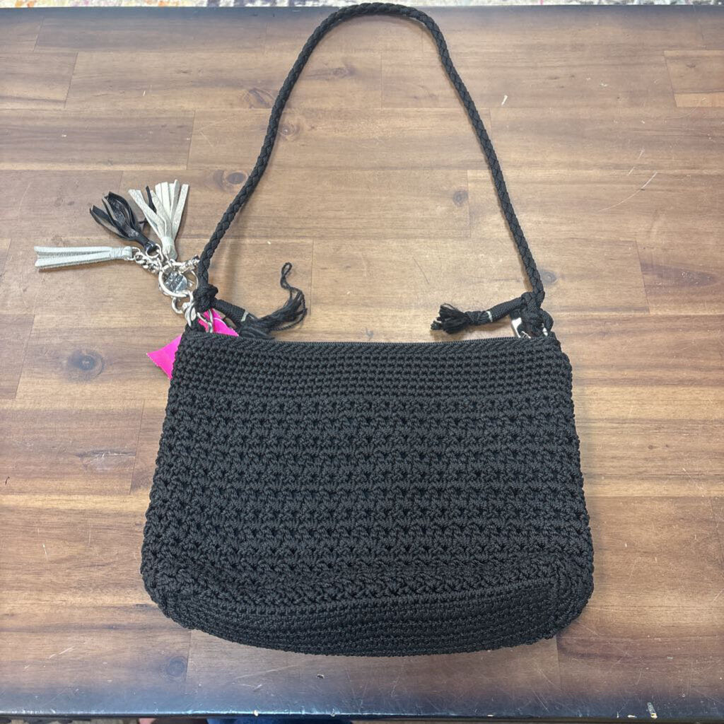 The Sak Black Crochet Crossbody Purse