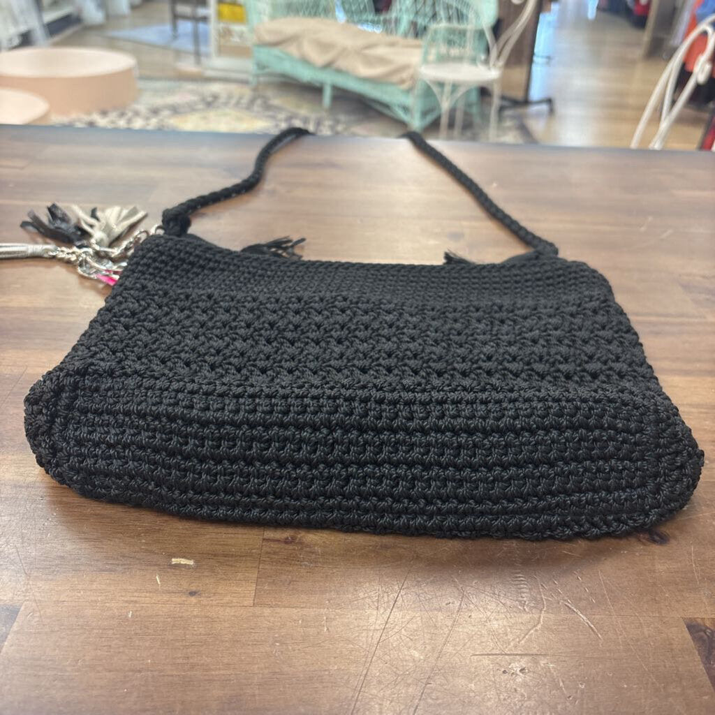 The Sak Black Crochet Crossbody Purse
