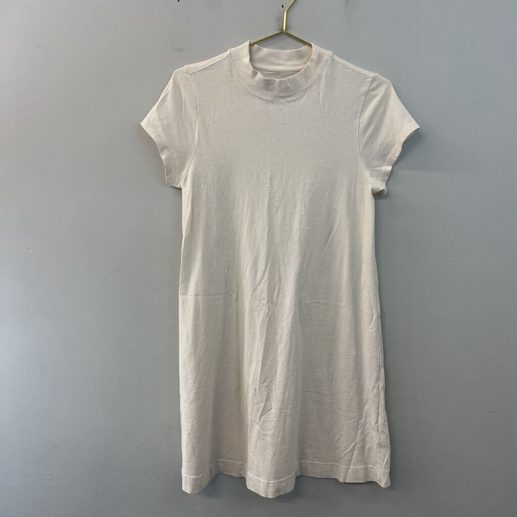 Everlane Cream Short Sleeve Dress Large