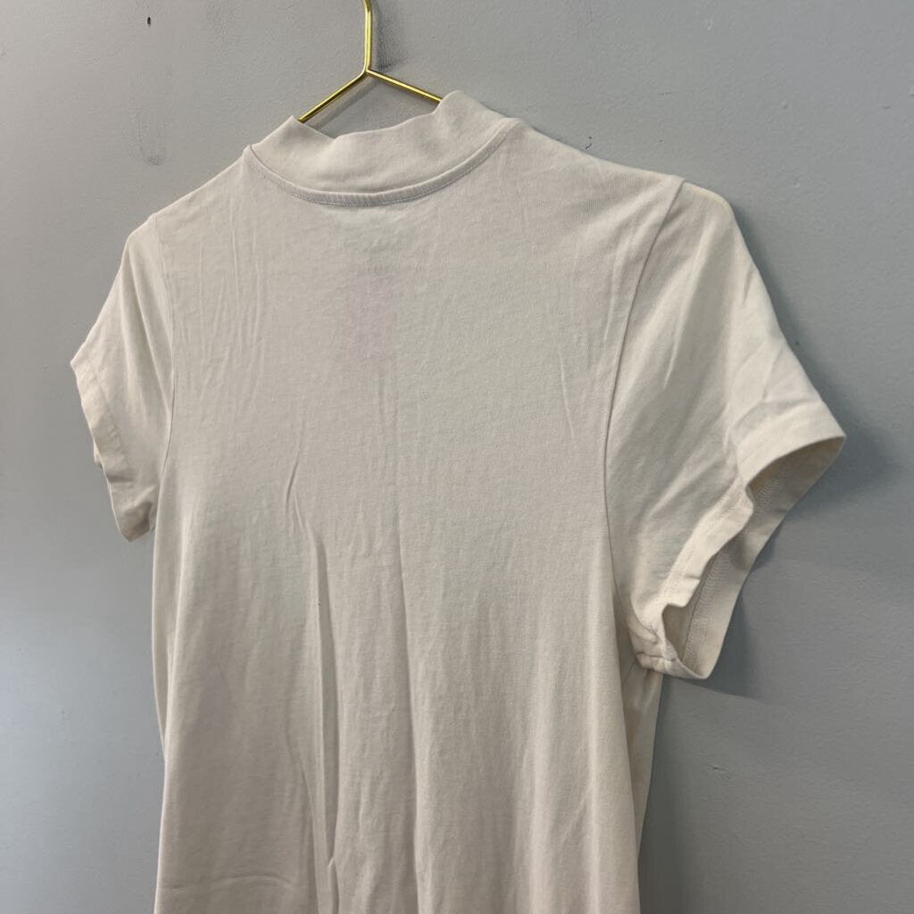 Everlane Cream Short Sleeve Dress Large