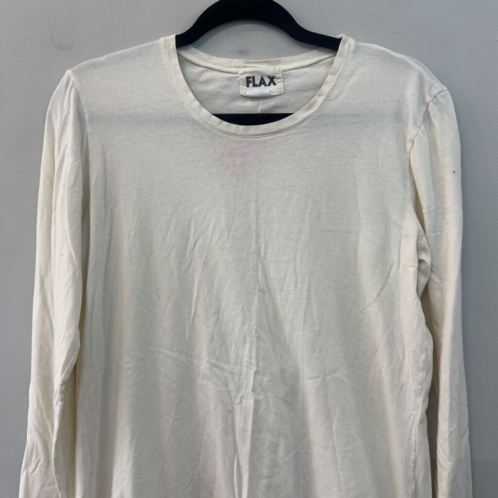 Flax Cream Long Sleeve Top Medium