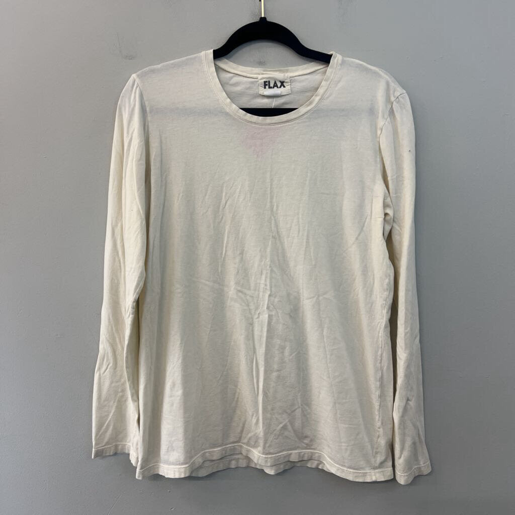 Flax Cream Long Sleeve Top Medium