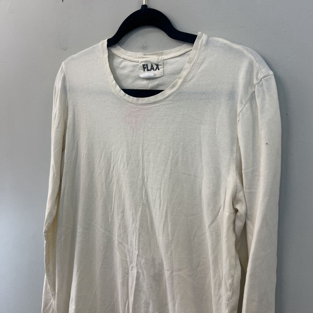 Flax Cream Long Sleeve Top Medium